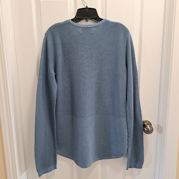 NWT Kersh Blue Long Sleeve Sweater Women's Small Knit Tunic Length - Picture 13 of 15
